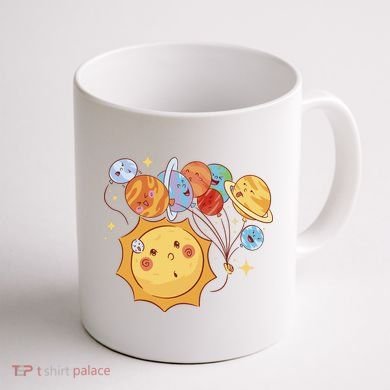 Sun And Planets Cute Galaxy Coffee Mug back