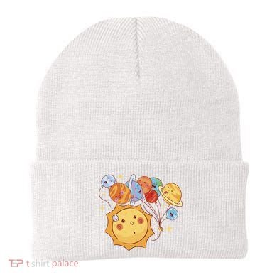 Sun And Planets Cute Galaxy Beanie