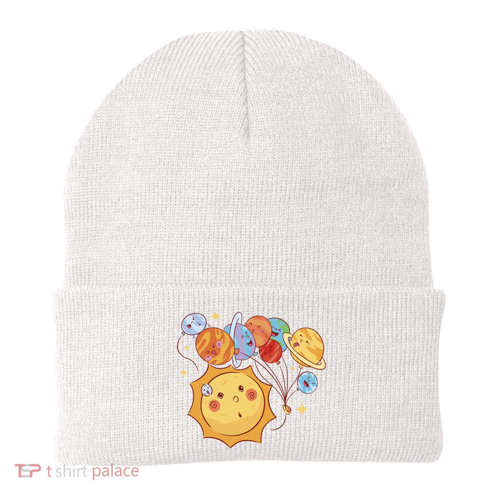 Sun And Planets Cute Galaxy Beanie
