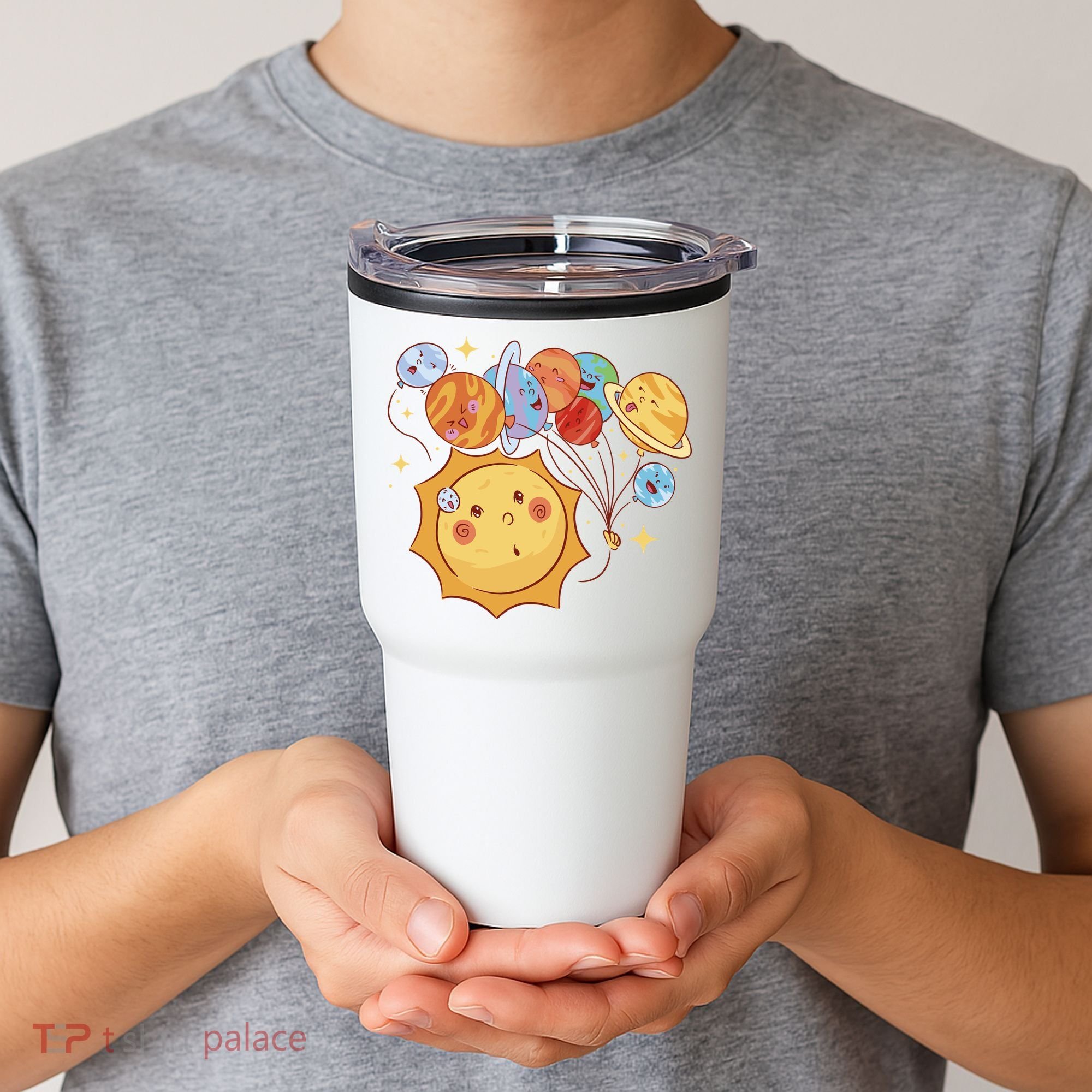 Sun And Planets Cute Galaxy Tumbler