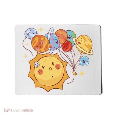 Sun And Planets Cute Galaxy Mousepad