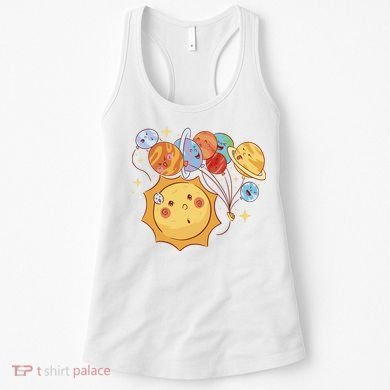 Sun And Planets Cute Galaxy Women's Tank Top