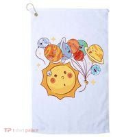 Sun And Planets Cute Galaxy Golf Towel thumb 0