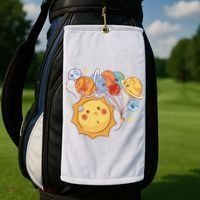 Sun And Planets Cute Galaxy Golf Towel thumb 2