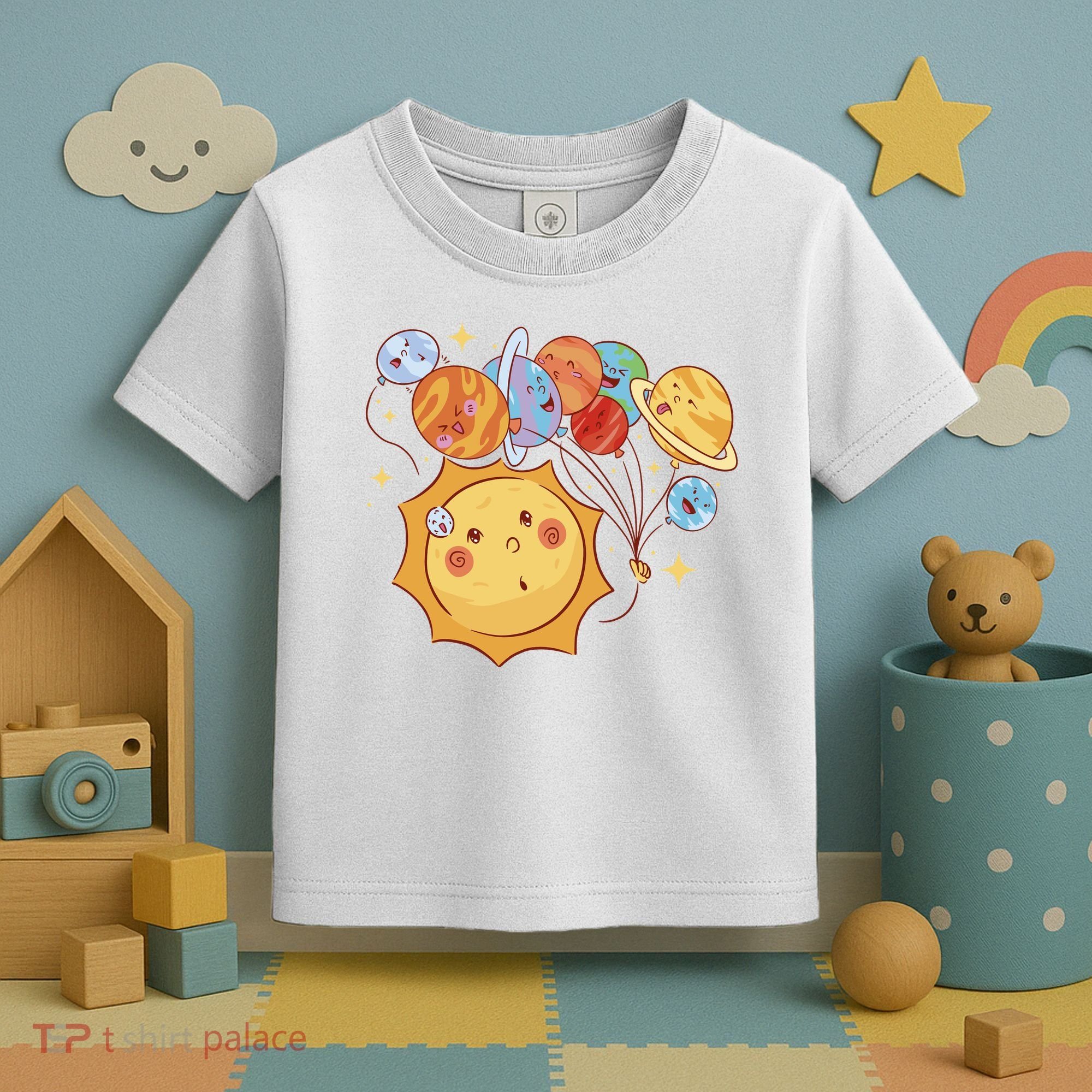 Sun And Planets Cute Galaxy Toddler T-Shirt