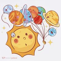 Sun And Planets Cute Galaxy Women's Long Sleeve Shirt thumb 2