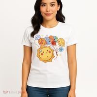 Sun And Planets Cute Galaxy Women's T-Shirt thumb 4