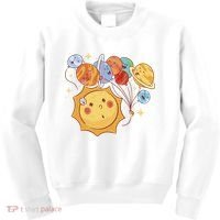 Sun And Planets Cute Galaxy Kids Sweatshirt thumb 0