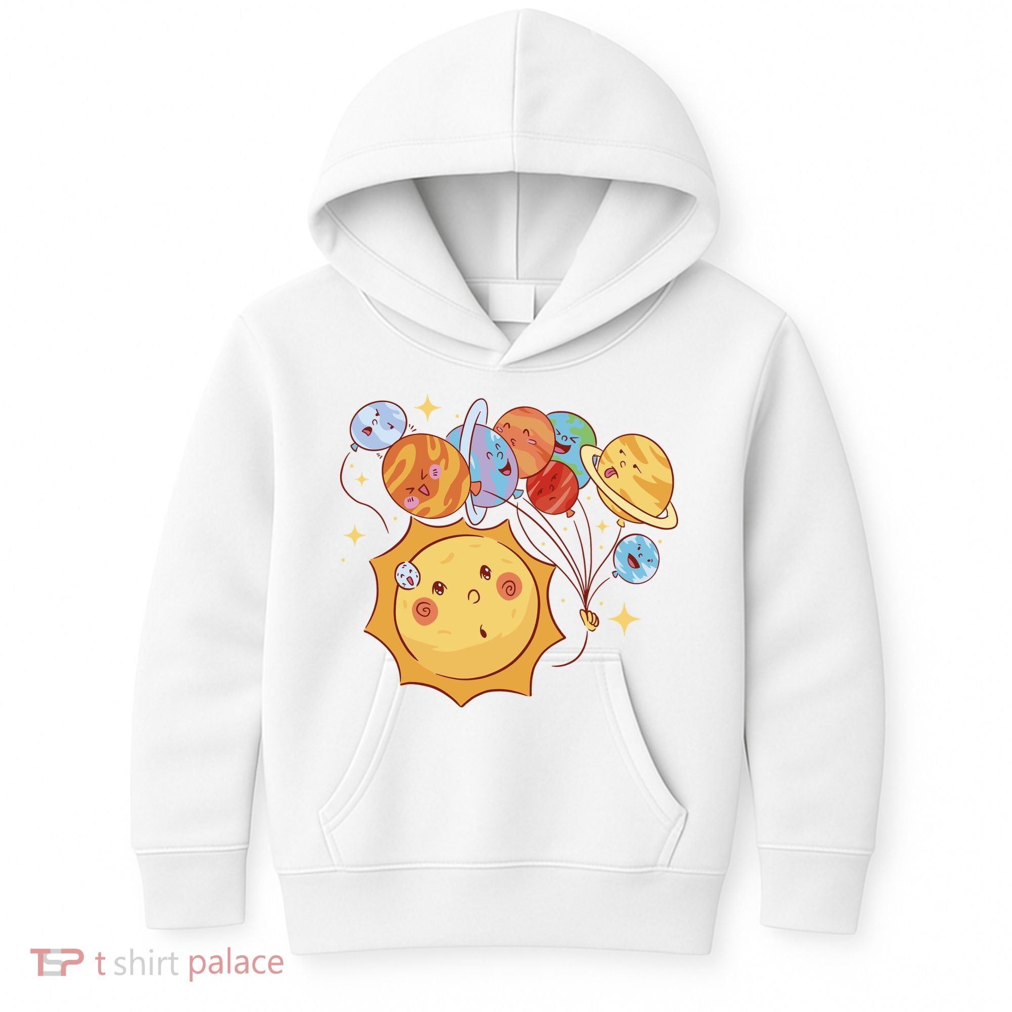 Sun And Planets Cute Galaxy Kids Hoodie