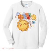Sun And Planets Cute Galaxy Kids Long Sleeve Shirt thumb 0