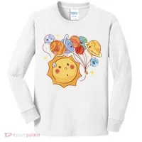 Sun And Planets Cute Galaxy Kids Long Sleeve Shirt thumb 0