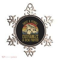 Save A Pitbull Euthanize A Dog Fighter Funny Gift Pitbull Lovers Gift Ornament thumb 0