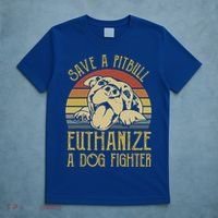 Save A Pitbull Euthanize A Dog Fighter Funny Gift Pitbull Lovers Gift T-Shirt thumb 5