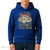Save A Pitbull Euthanize A Dog Fighter Funny Gift Pitbull Lovers Gift Kids Hoodie thumb 4