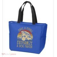 Save A Pitbull Euthanize A Dog Fighter Funny Gift Pitbull Lovers Gift Tote Bag thumb 3