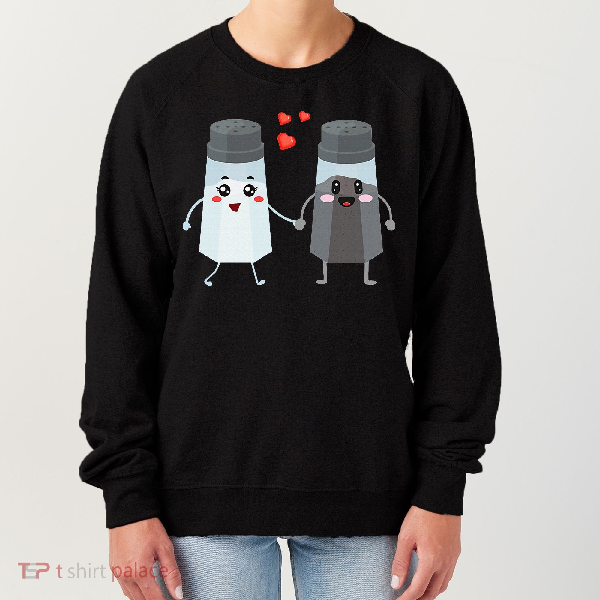 Salt And Pepper Shaker Couple Gift For Chefs And Cooks Women's Sweatshirt