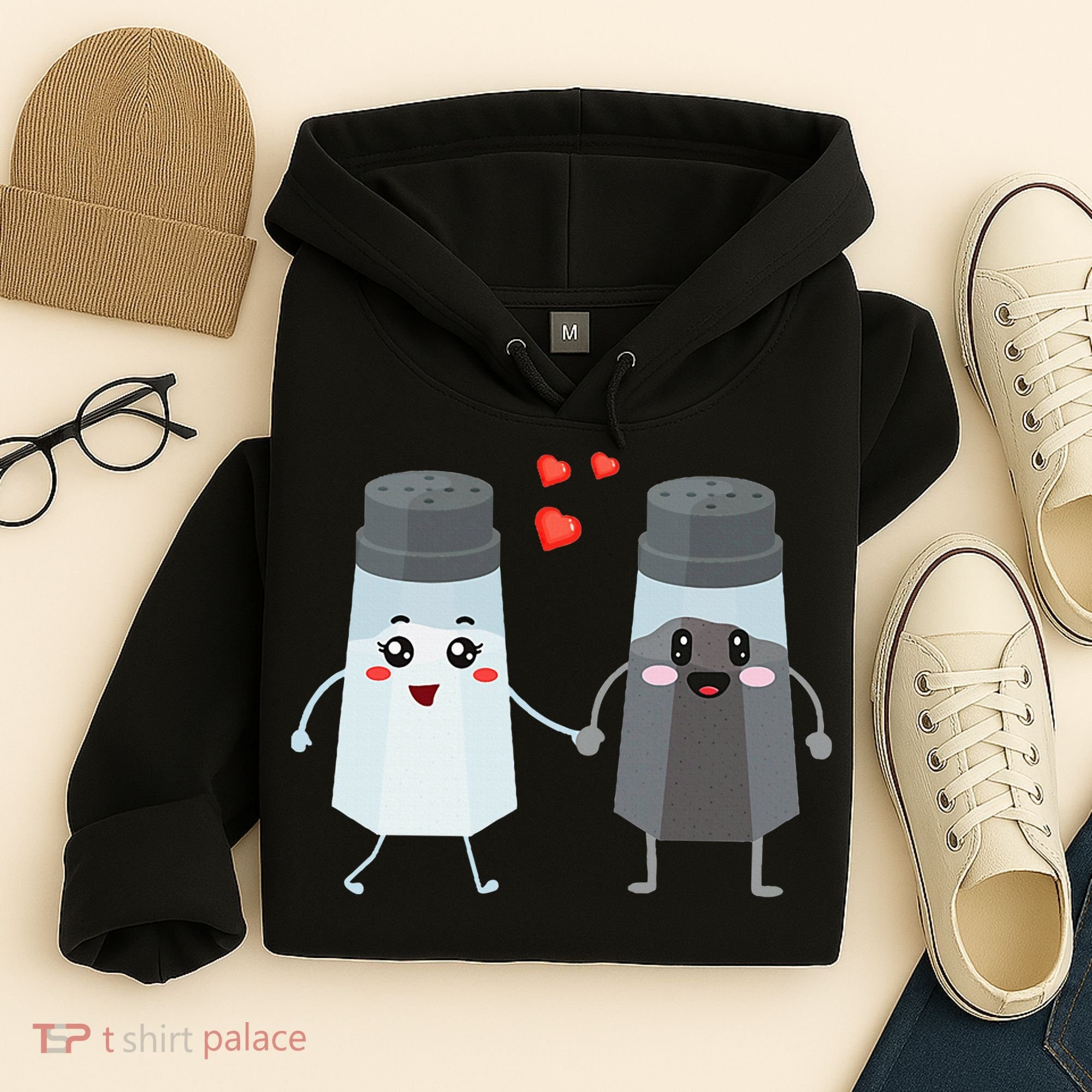 Salt And Pepper Shaker Couple Gift For Chefs And Cooks Hoodie