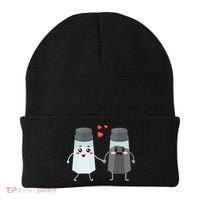 Salt And Pepper Shaker Couple Gift For Chefs And Cooks Beanie thumb 0