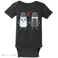 Salt And Pepper Shaker Couple Gift For Chefs And Cooks Baby Bodysuit thumb 0