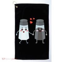 Salt And Pepper Shaker Couple Gift For Chefs And Cooks Golf Towel thumb 0