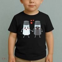 Salt And Pepper Shaker Couple Gift For Chefs And Cooks Toddler T-Shirt thumb 2