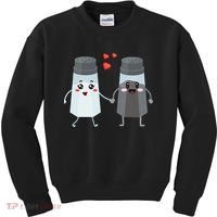 Salt And Pepper Shaker Couple Gift For Chefs And Cooks Kids Sweatshirt thumb 0