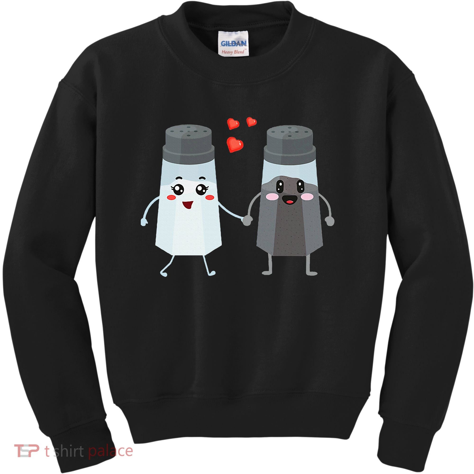 Salt And Pepper Shaker Couple Gift For Chefs And Cooks Kids Sweatshirt