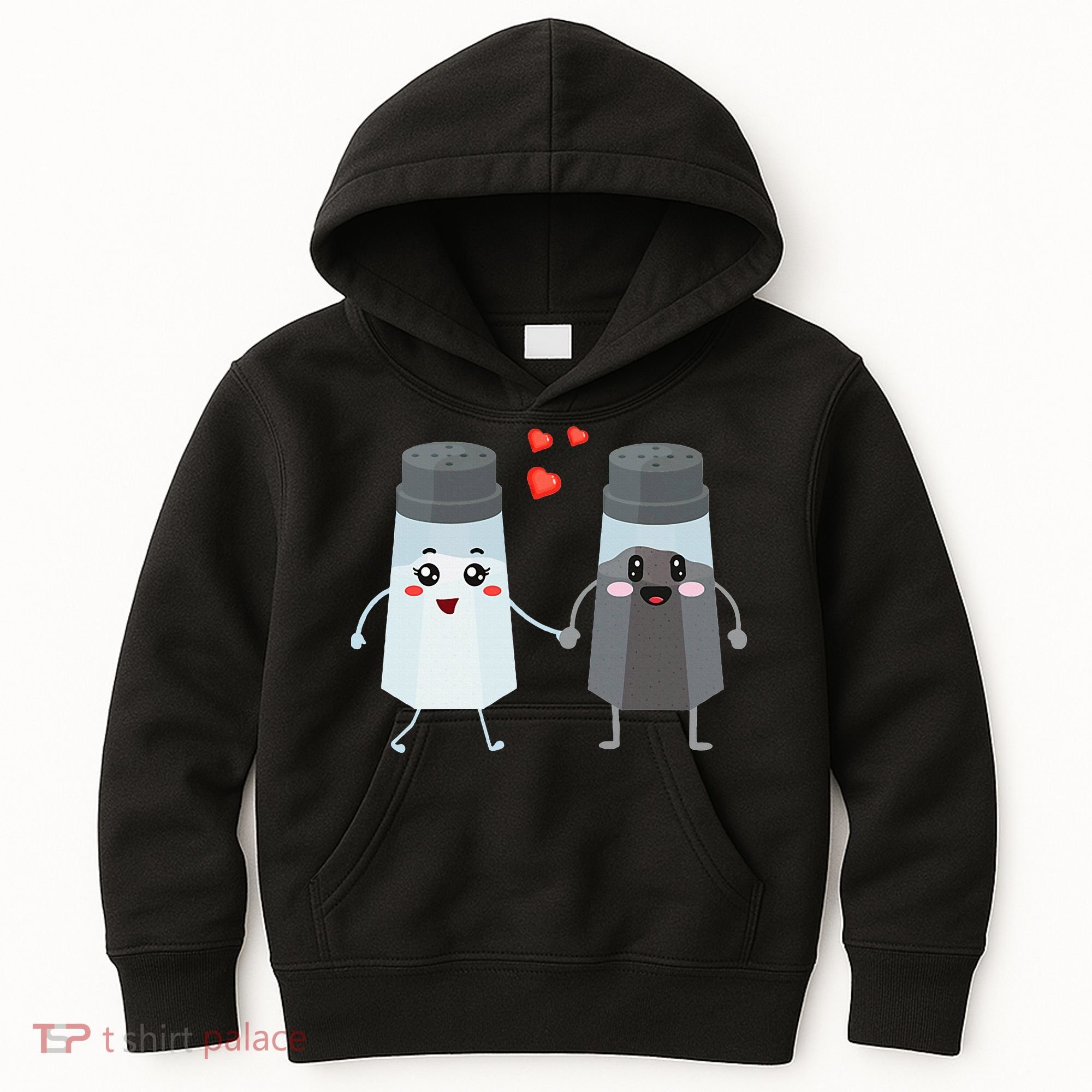 Salt And Pepper Shaker Couple Gift For Chefs And Cooks Kids Hoodie