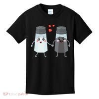Salt And Pepper Shaker Couple Gift For Chefs And Cooks Kids T-Shirt thumb 0