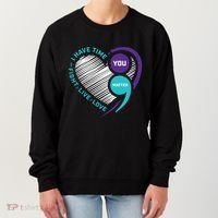 Suicide Awareness Prevention Heart Semi Colon You Matter Great Gift Women's Sweatshirt thumb 0
