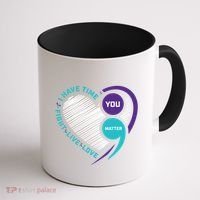Suicide Awareness Prevention Heart Semi Colon You Matter Great Gift Coffee Mug thumb 1
