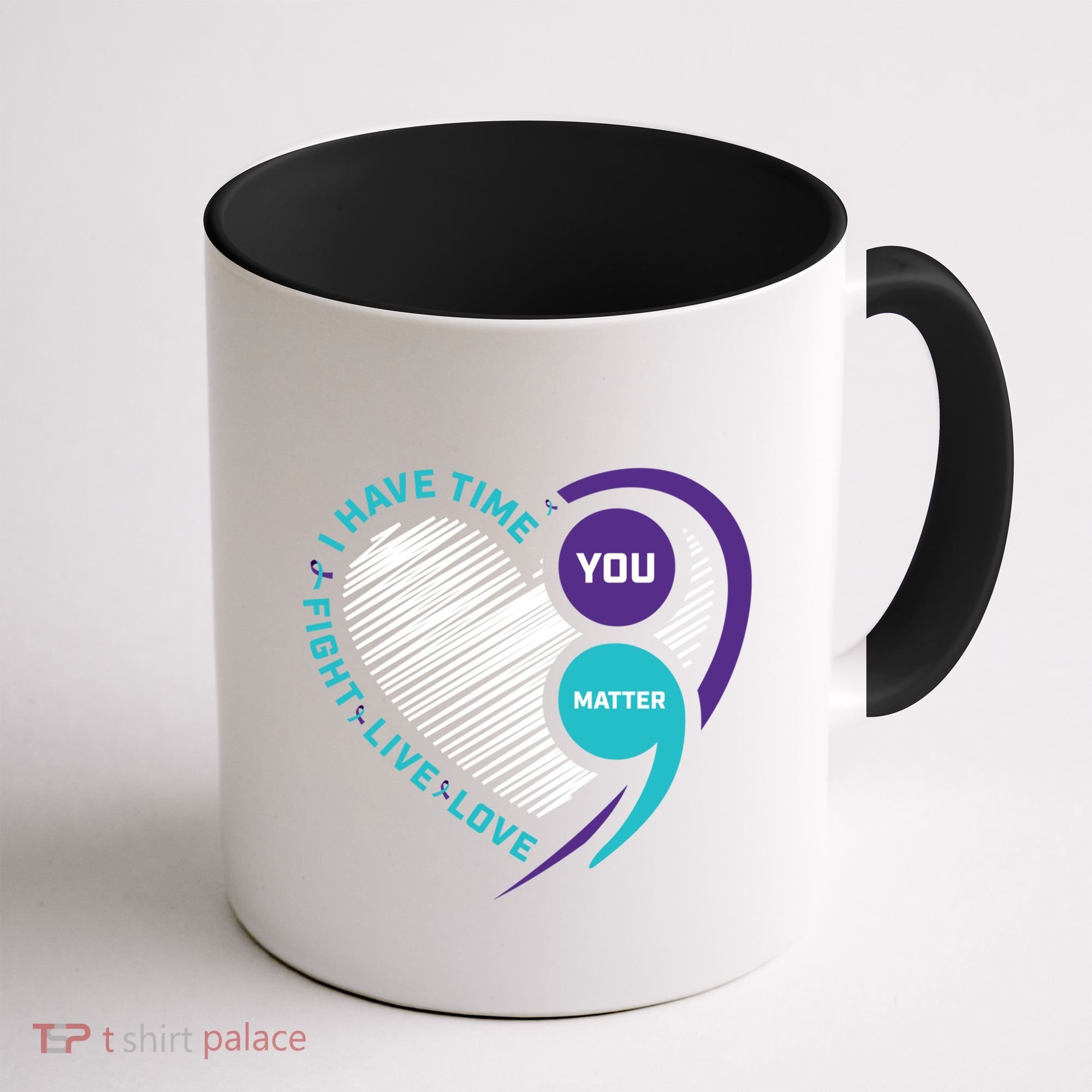 Suicide Awareness Prevention Heart Semi Colon You Matter Great Gift Coffee Mug