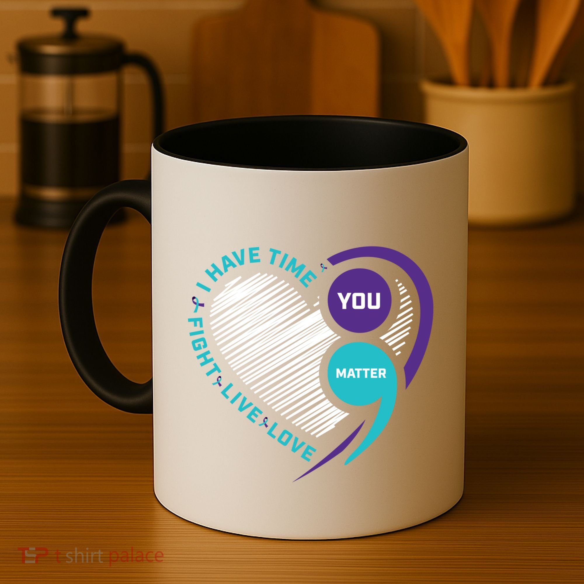 Suicide Awareness Prevention Heart Semi Colon You Matter Great Gift Coffee Mug