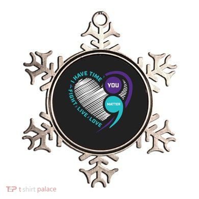 Suicide Awareness Prevention Heart Semi Colon You Matter Great Gift Ornament