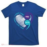 Suicide Awareness Prevention Heart Semi Colon You Matter Great Gift T-Shirt thumb 0
