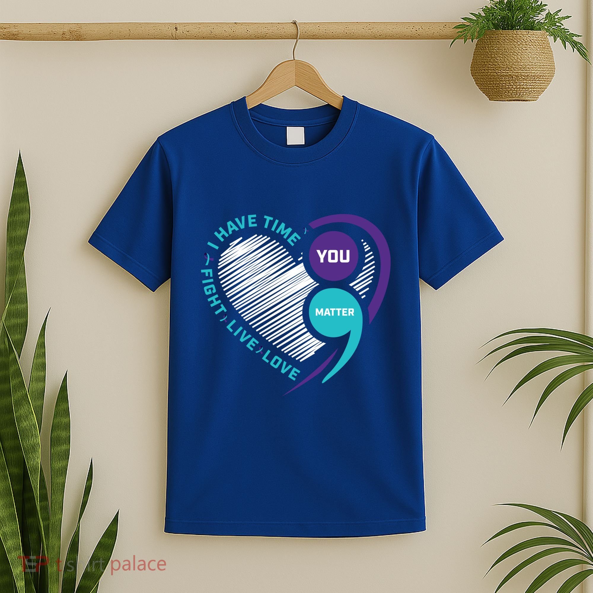 Suicide Awareness Prevention Heart Semi Colon You Matter Great Gift T-Shirt