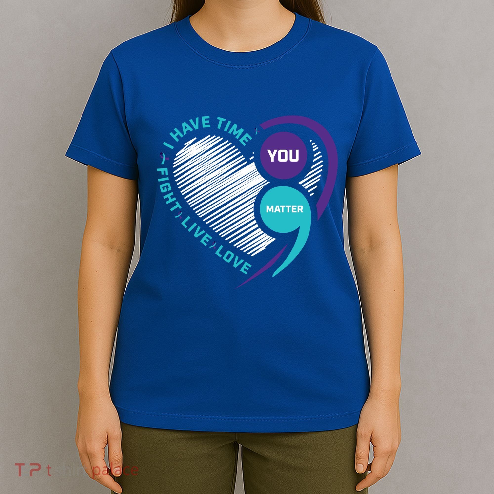 Suicide Awareness Prevention Heart Semi Colon You Matter Great Gift T-Shirt