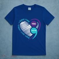 Suicide Awareness Prevention Heart Semi Colon You Matter Great Gift T-Shirt thumb 5