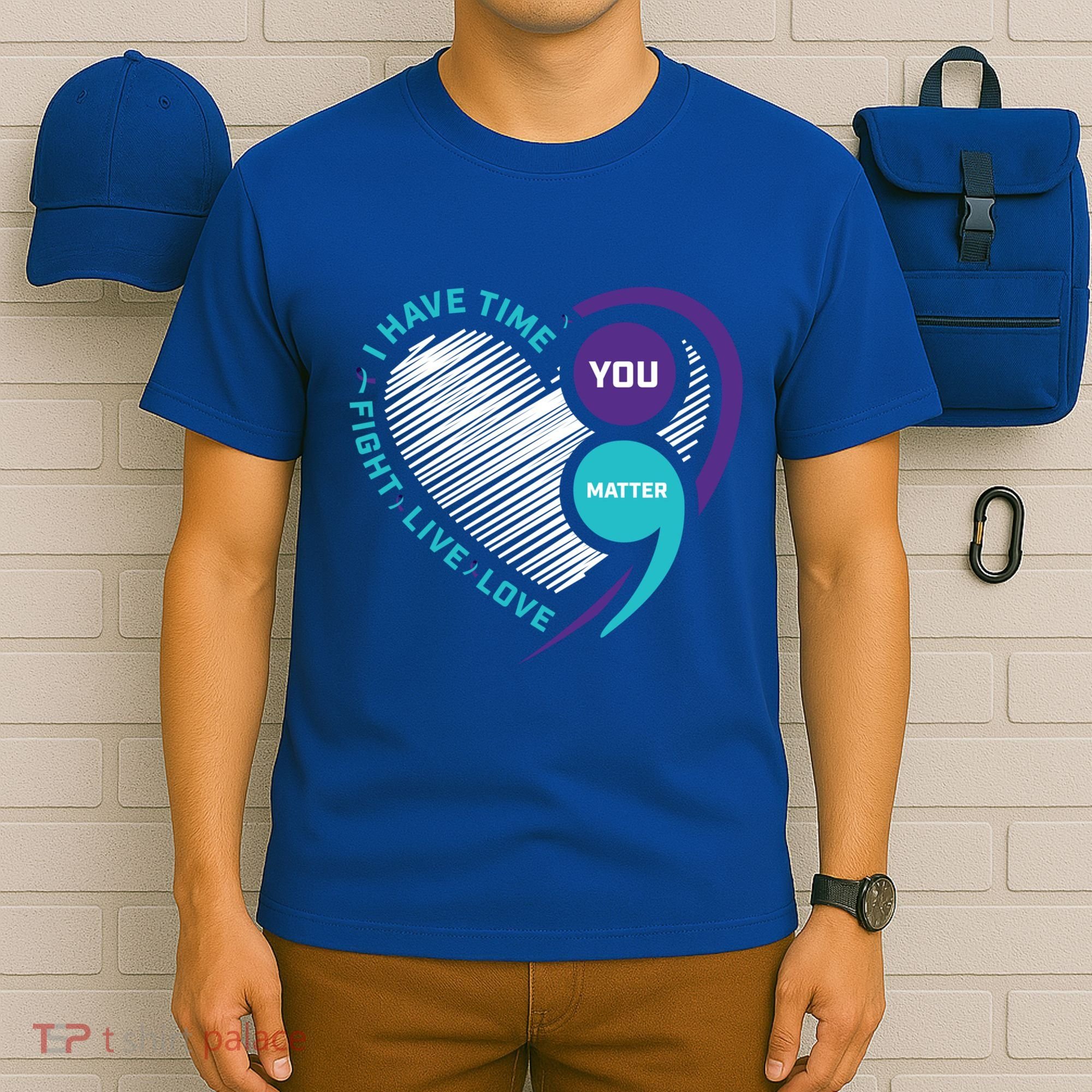 Suicide Awareness Prevention Heart Semi Colon You Matter Great Gift T-Shirt