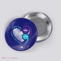 Suicide Awareness Prevention Heart Semi Colon You Matter Great Gift Button thumb 0