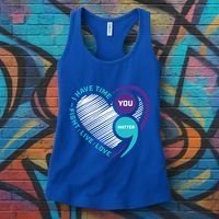 Suicide Awareness Prevention Heart Semi Colon You Matter Great Gift Women's Tank Top thumb 3