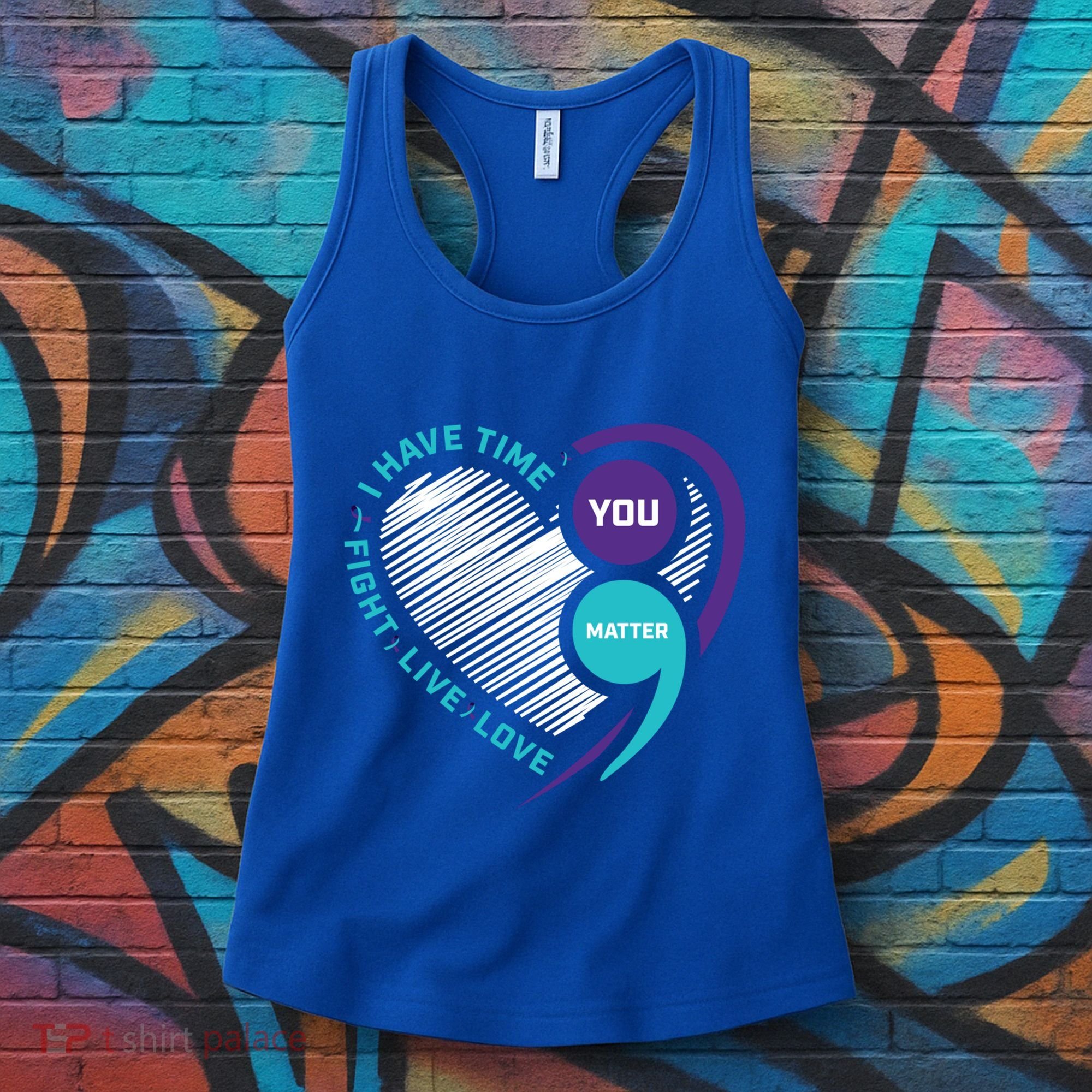 Suicide Awareness Prevention Heart Semi Colon You Matter Great Gift Women's Tank Top