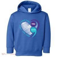 Suicide Awareness Prevention Heart Semi Colon You Matter Great Gift Toddler Hoodie thumb 0