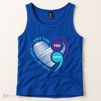 Suicide Awareness Prevention Heart Semi Colon You Matter Great Gift Tank Top thumb 2