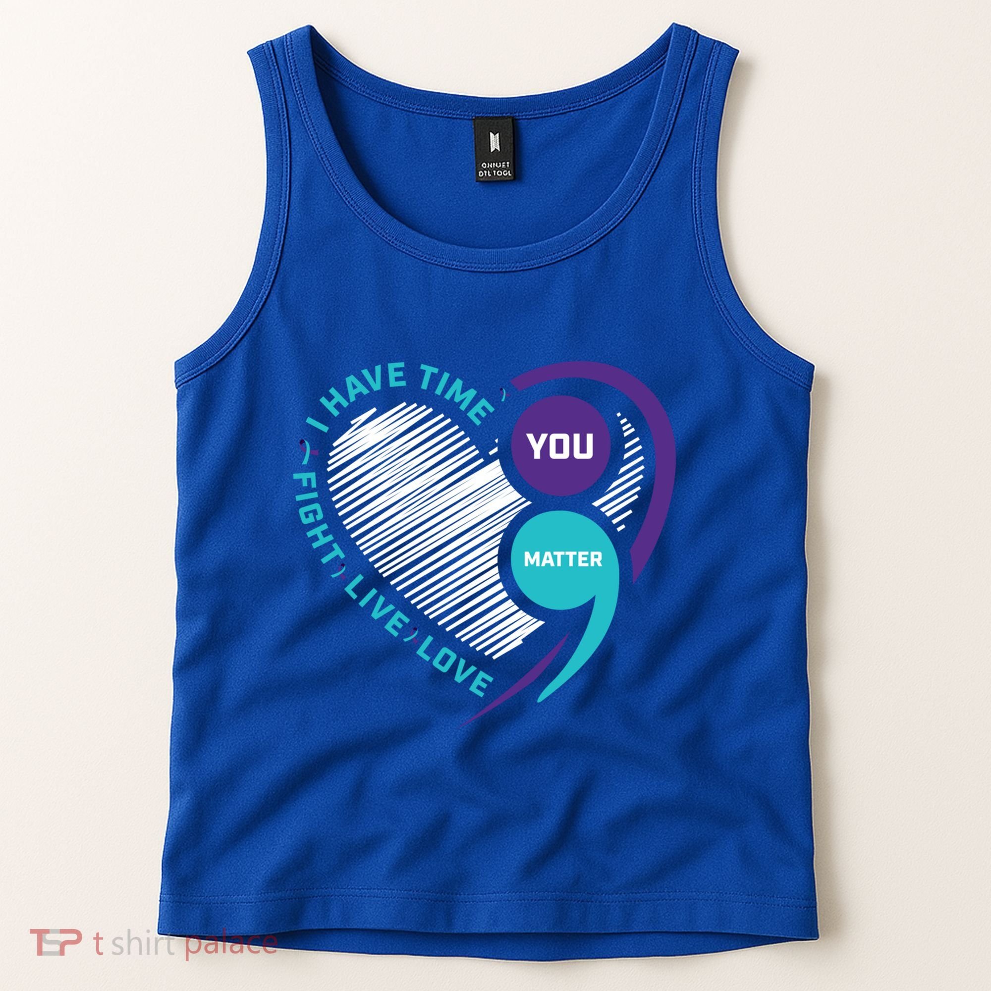 Suicide Awareness Prevention Heart Semi Colon You Matter Great Gift Tank Top
