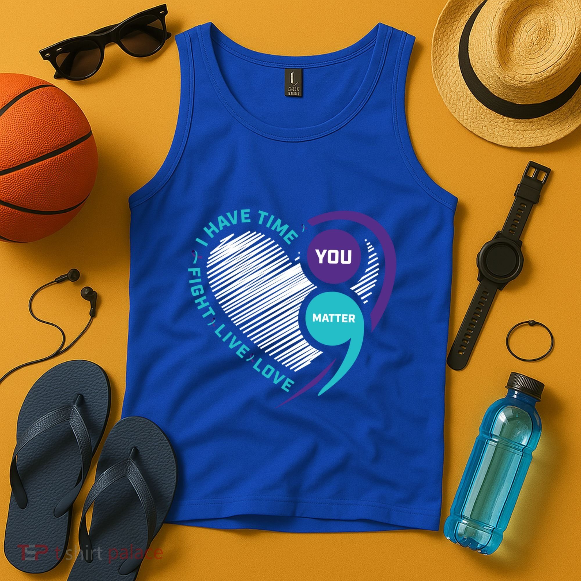 Suicide Awareness Prevention Heart Semi Colon You Matter Great Gift Tank Top