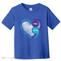Suicide Awareness Prevention Heart Semi Colon You Matter Great Gift Toddler T-Shirt thumb 0