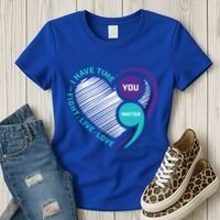 Suicide Awareness Prevention Heart Semi Colon You Matter Great Gift Women's T-Shirt thumb 3