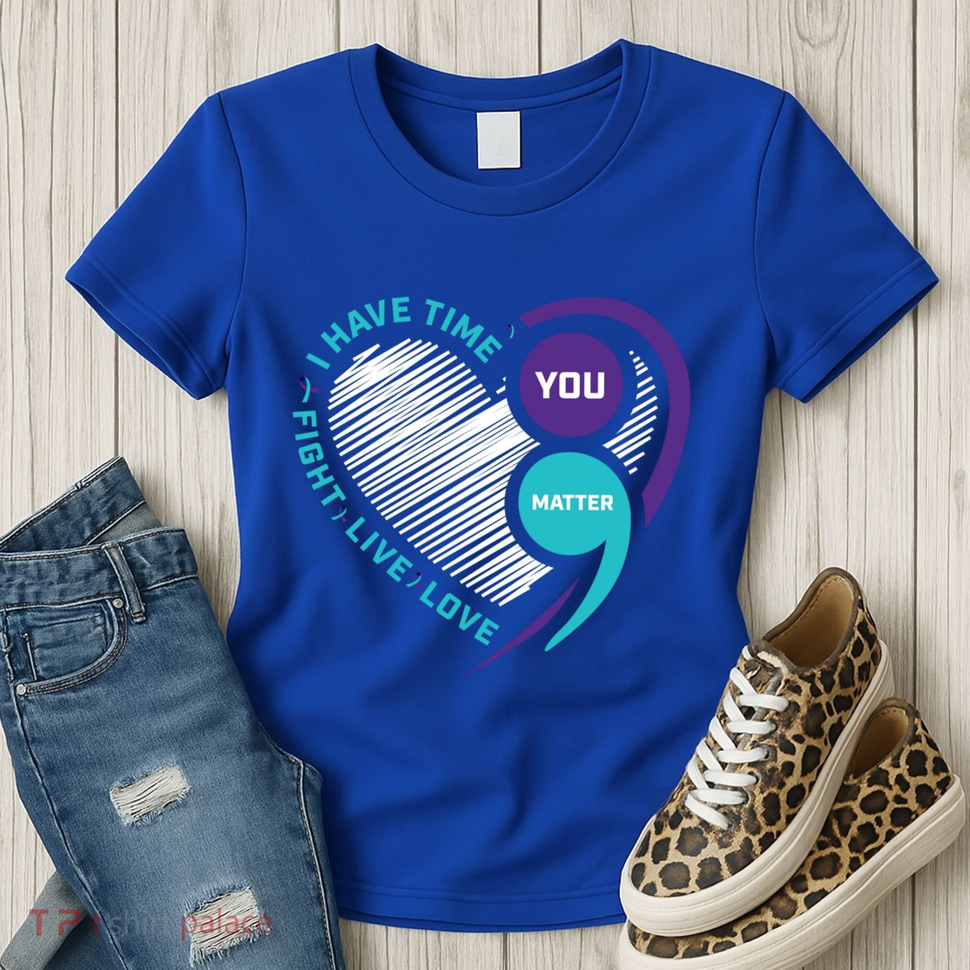 Suicide Awareness Prevention Heart Semi Colon You Matter Great Gift Women's T-Shirt