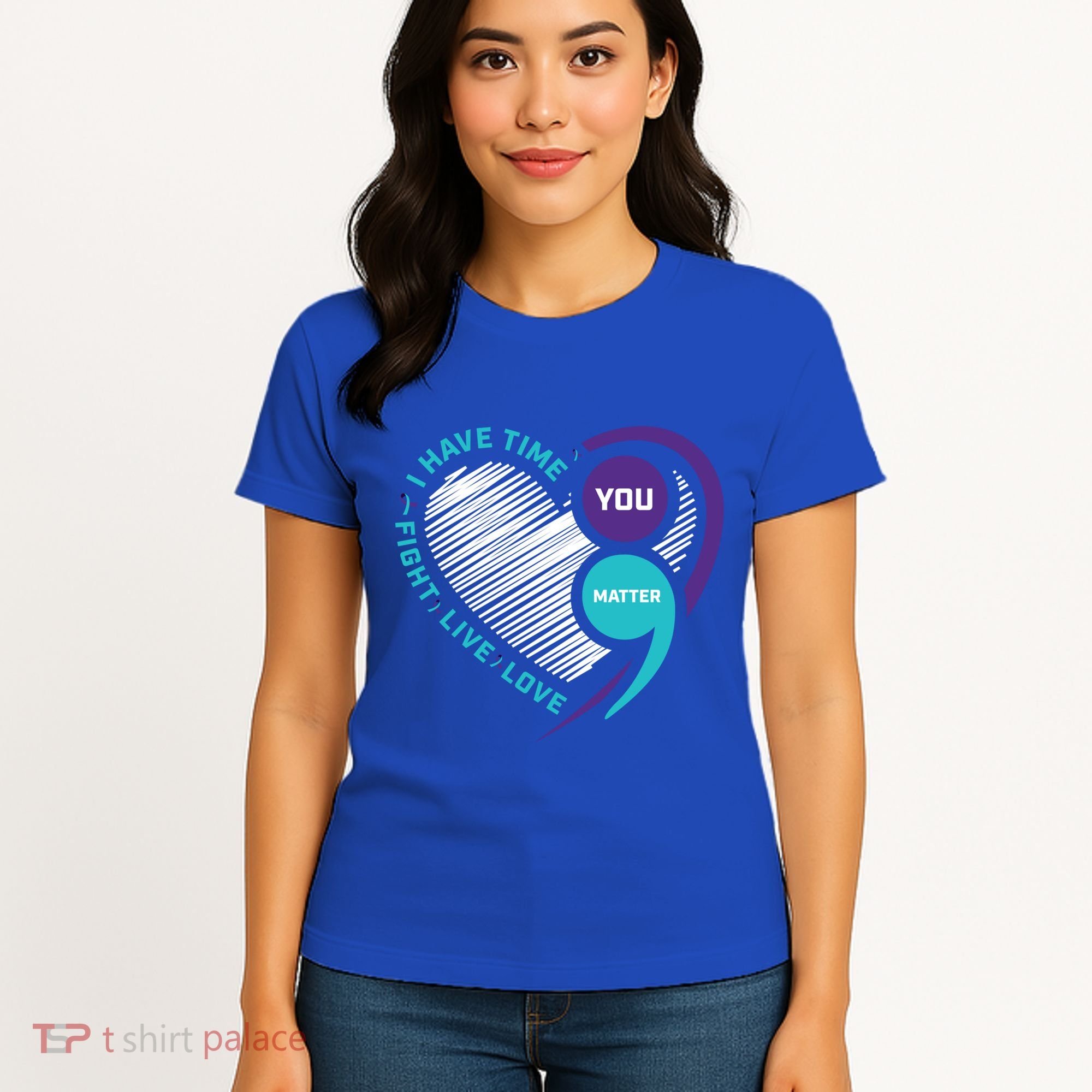 Suicide Awareness Prevention Heart Semi Colon You Matter Great Gift Women's T-Shirt